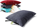 ZOOOBELIVES Down Filled Camping Pillow for Travel Washable Soft Cover Small Camp Cushion for Neck &amp Lumbar Support On-The-Go Ultralight &amp Compressible for Hiking Backpacking - AlpliveS2046