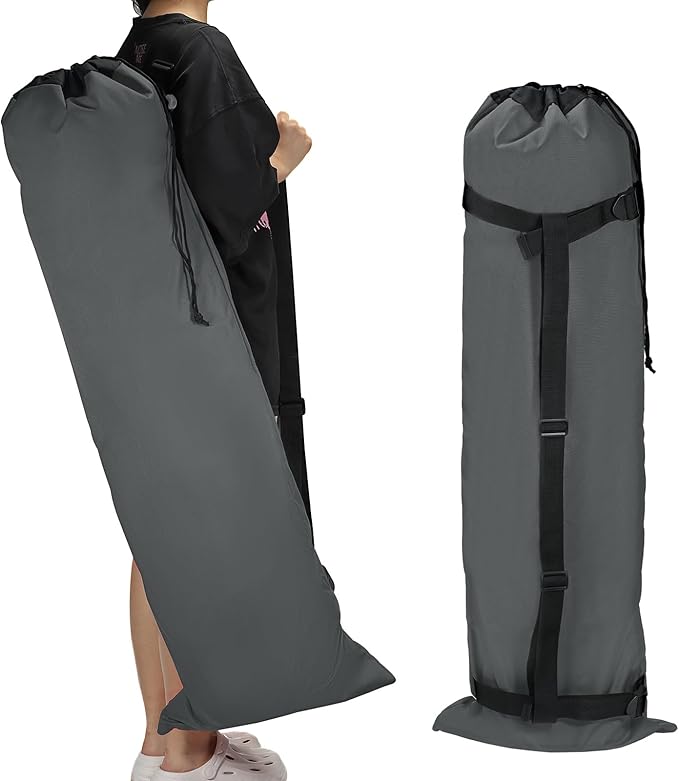 PATIKIL 47 Inch Camp Chair Replacement Bags 2 Pack Heavy Folding Camping Chair Bag 900D Oxford Large Mouth Storage Bags with Shoulder Strap for Travel Camping Gray