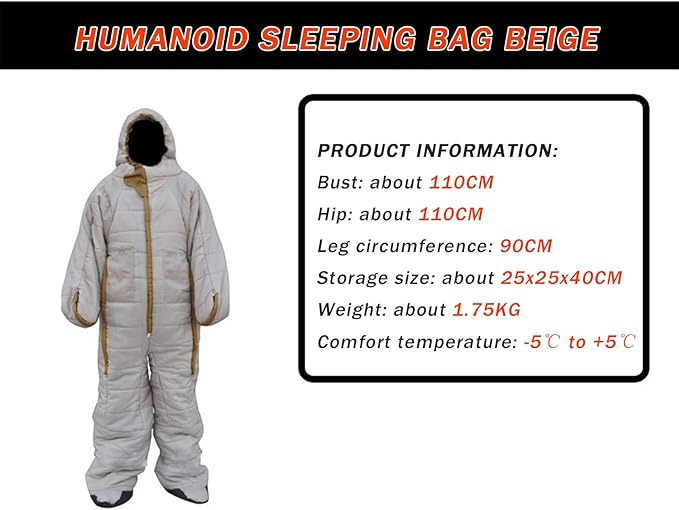 Outdoor Camping Sleeping Bag Adult Winter Thicken Indoor Warm Humanoid Split-Leg Mummy Sleeping Bags Walkable