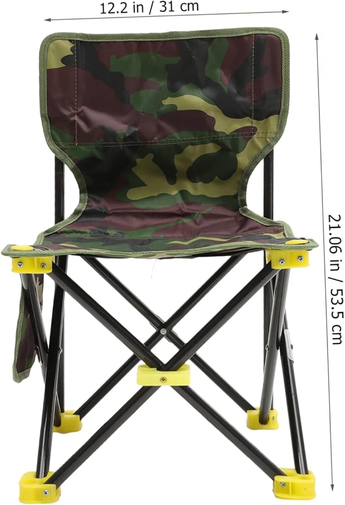GALPADA Practical Outdoor Folding Chair Oxford Folding Stool Easy to Assemble for Fishing