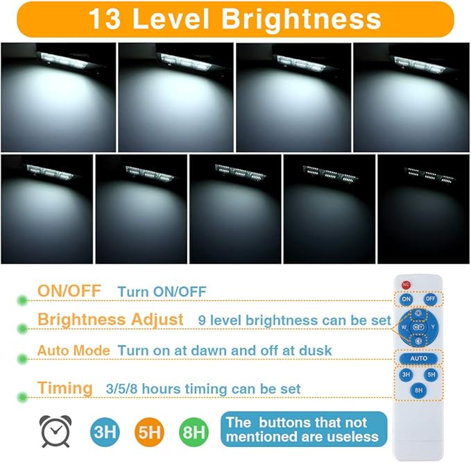 6000W LED Solar Street Lights Outdoor Dusk to Dawn Security Flood Light with Remote Control Wireless Waterproof Perfect for Yard Parking lot Street Garden and Garage