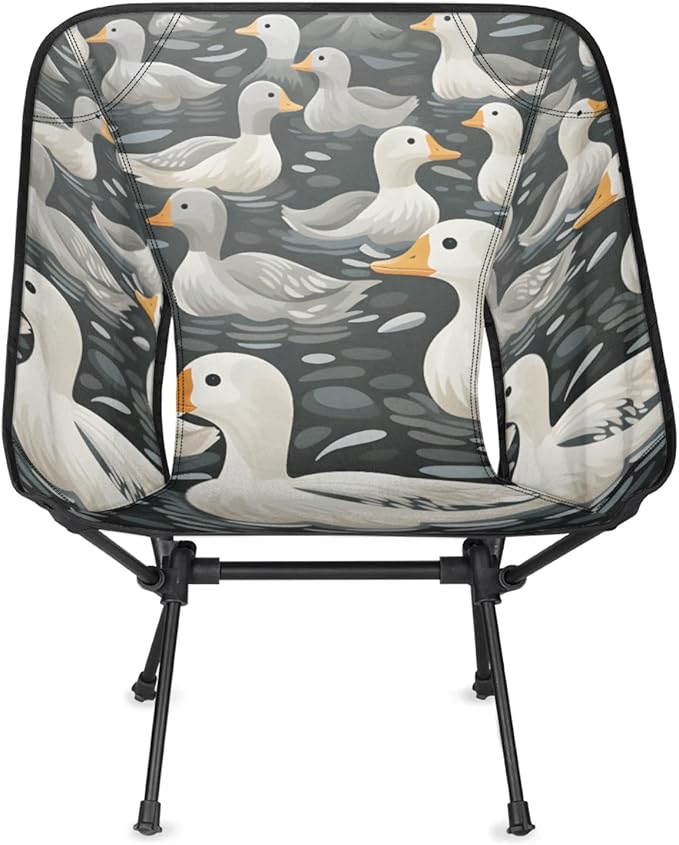 Honeybaby Folding Camping Chair Ducks Print Camping Chairs Lightweight Portable Chair Outdoor Foldable Chairs for Camping Travel Picnic Beach Hiking