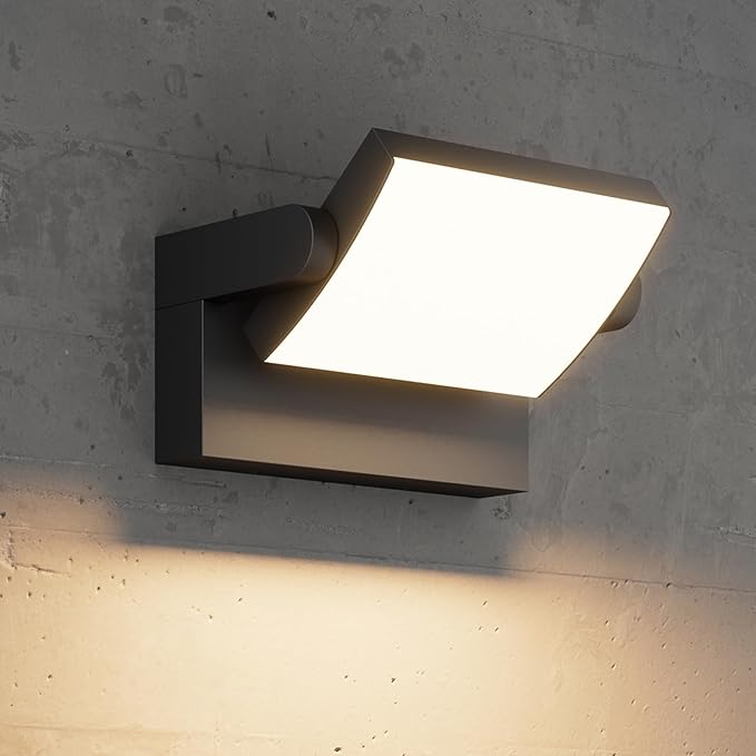 Modern Outdoor Lights 40W Black LED Exterior Light Fixture 3000K Outdoor Wall Sconce IP65 Waterproof Porch Lights for House