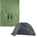 iClimb 1 Hooded 3M Thinsulate Insulation Warm Blanket and 1 Ultralight 4 Season Solo Tent Bundle Ultralight Compact for Adults Outdoor Camping Backpacking Hiking