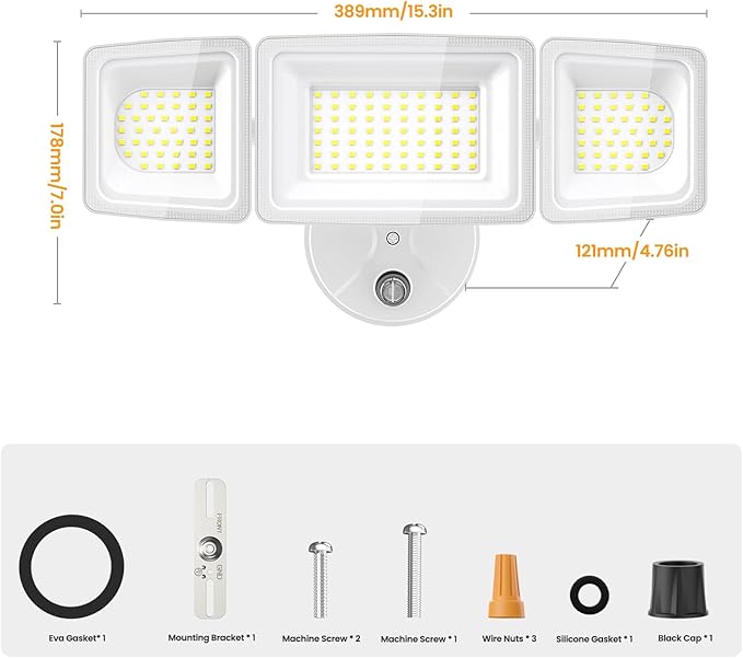 Onforu Dusk to Dawn Flood Lights Outdoor130W Outdoor Lighting6500K 13000LM White Super Bright LightsIP65 Waterproof Hardwired LED Security Lights for GarageYardOutside