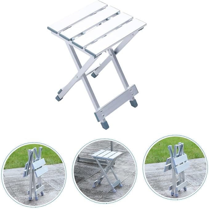Practical Fishing Folding Chair Aluminum Folding Stool Compact Storage Sturdy for Outdoor Activities