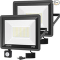 2 Pack 100W LED Motion Sensor Flood LightDusk to DawnIP66 Waterproof 11800 Lumens 5000K Daylight White Super Bright Security Light for Garage Front Porch Barn