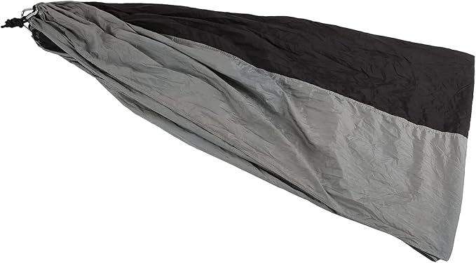 Camping Hammock Portable Outdoor Single Double Hammocks 260x140cm Black - High Strength Nylon Fabric Easy Setup for Hiking and Travel