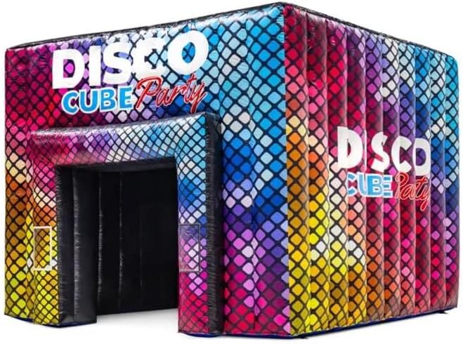 Inflatable Disco Nightclub Tent Led Lighting Mobile Colorful Portable Inflatable House Tent for Party Event （16.5x15ft with Blower ）