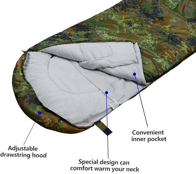 3-4 Season Sleeping Bag for Adults &amp Kids Lightweight Warm Cold Weather Camping Bag with Waterproof Compression Sack – Portable for Hiking Backpacking Traveling &amp Outdoor Adventures