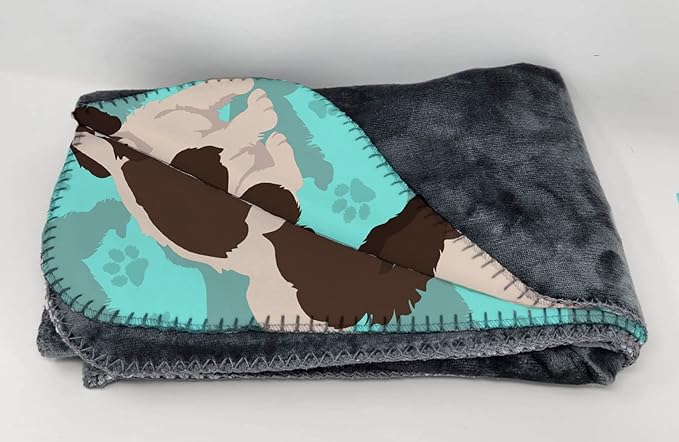 Caroline's Treasures MLM1076TBLT Liver English Springer Spaniel Soft Travel Blanket with Bag Airplane Blanket Indoor Outdoor Camping Blanket for Traveling Picnics Beach Trips Concerts