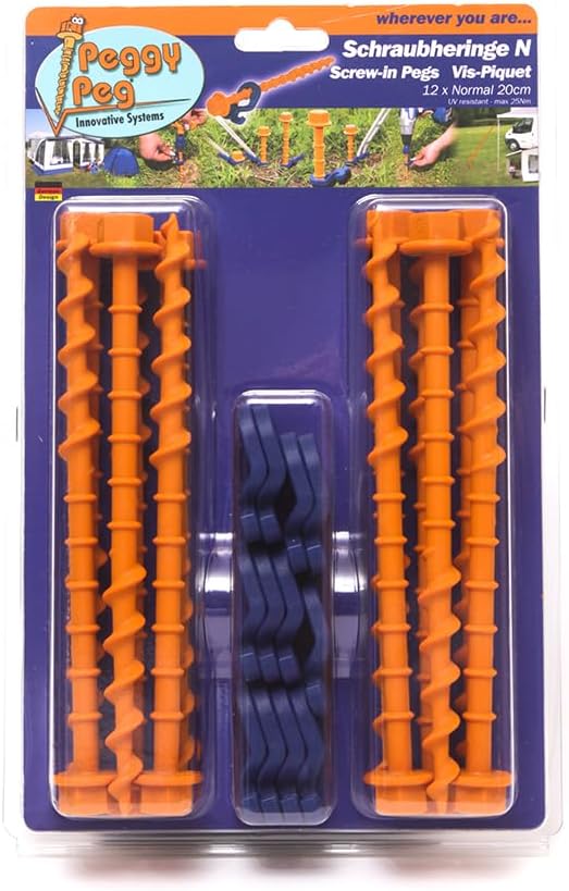 Brunner 610/122 Screw Pegs 20 cm (Set of 12)