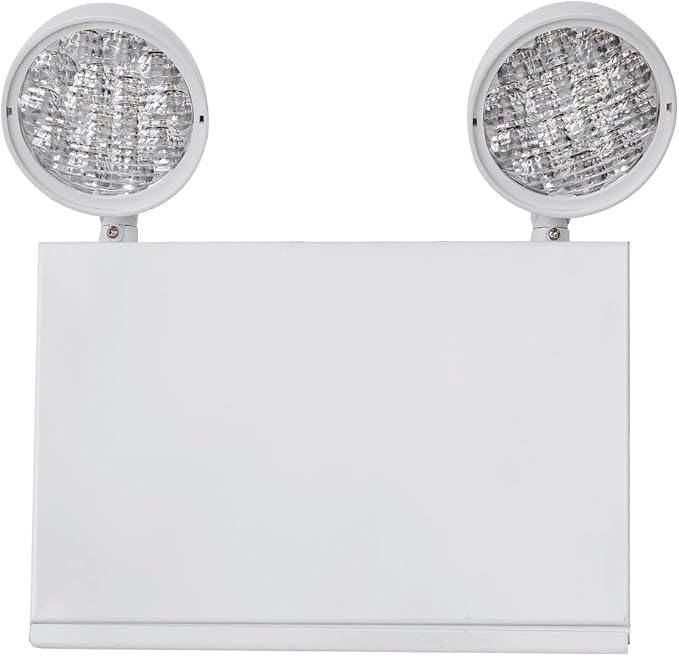 TANLUX New York City Approved Emergency Light Emergency Lights with Battery Backup White Steel Housing AC 120/277V Two Heads