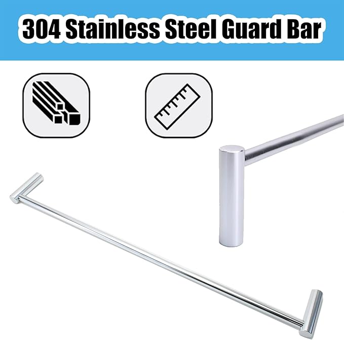 Shelf Stopper Bar Decorative Guard Rail 40 50 55 60 65 70 80 90 100 130 150 Cm Display Cabinet Shelves Guardrail Set Prevents Items From Falling(12 set45cm(1.5ft))