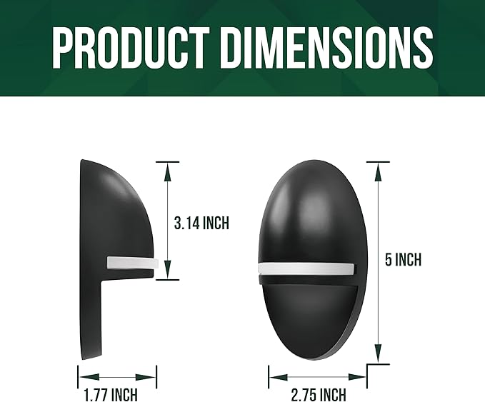 GKOLED 2-Pack Low Voltage LED Post Light Outdoor Waterproof Landscape Deck Lights with 2W Integrated LED Chips 9-15V AC/DC 3000K Die-cast Aluminum Matte Black Powder Coated Finish