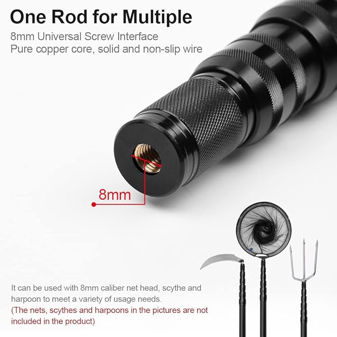 Telescoping Tarp Poles Heavy Duty Adjustable Carbon Fiber Tent Poles Portable &amp Lightweight for Tent Fly Awning Outdoor Camping Hiking 7.9FT