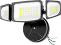 iMaihom 65W 6500LM LED Outdoor Flood Light Switch Controlled Outdoor Security Light 3 Adjustable Heads IP65 Waterproof 6500K Daylight White Hardwired Wall Mount Light for Garage Yard Patio Black