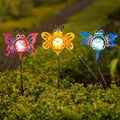 Decorative Solar Lights Outdoor Solar Bee Lights 3 PcsGarden Decorative Stake Lights for Pathway Yard Lawn Decoration Mothers Day Mom Gifts