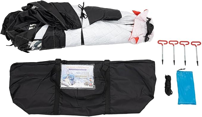 Portable Ice Fishing Tent 3 Person shelter Tent with Windproof Fabric StripsProtect Against Water/Cold Wind 35 Square Feet Insulated Ice Fishing Shelter Area for Ice Fishing