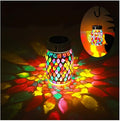 Mosaic Lights Outdoor Hanging Lanterns Rechargeable Mosaic Solar Lanterns Outdoor Waterproof Solar Night Lights Table Lamps for Decorations