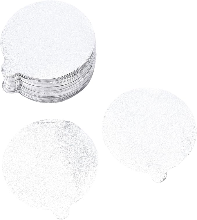 200PCS 54.5mm Aluminum Foil Pods Covers Refillable Coffee Pod Lids Reusable Capsule Seals with Food Grade Material for Home Kitchen Coffee Shop Office Camping Picnic