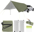 SANLIKE Car Awning Camping Tailgate Tent Car Tent Tarp with Adjustable Tent Poles Tailgate Awning Waterproof Portable Tarp Multifunctional Sun Shelter for SUV Jeep Truck Outdoor Canopy