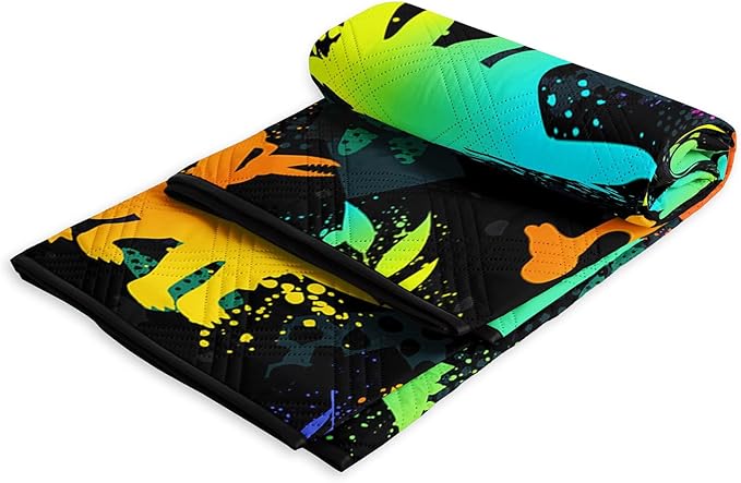 Outdoor Picnic Blanket Portable Ultrasonic Waterproof Picnic Dinosaur Graffiti Printed Camping Beach Mat for Sand and Wet Grass Hiking (Dinosaur02 S