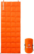 ShinHye Ultralight Adult Sleeping Bag 500g Premium Duck Down - Waterproof &amp Compressible 3-Season Camping/Backpacking 40-59℉ with Compression Sack