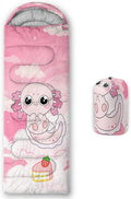 AILONEN Kawaii Panda Sleeping BagsLightweight &amp Waterproof3 Season Warm &amp Cool WeatherDreamy Purple Flower Animal Themed Sleeping Bags for BoysGirlsKidsAdults TravellingOutdoors