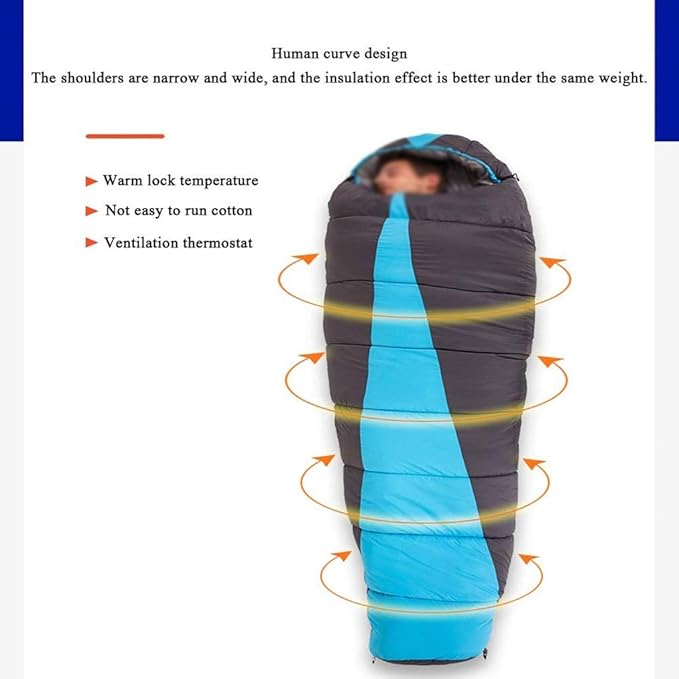 Sleeping Bag for Adults and KidsLightweight and Splash-Proof for Hiking Traveling and Outdoor Activities