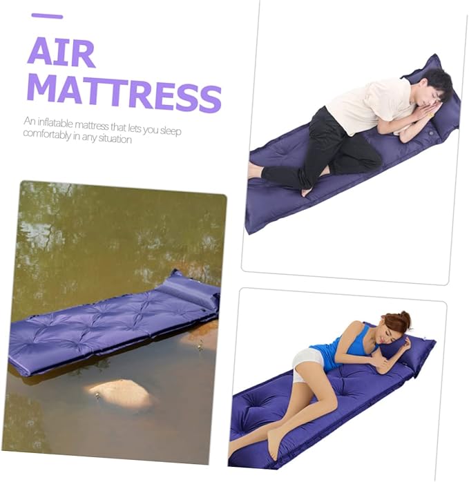 YARNOW Dampproof Inflatable Sleeping Mat Convenient Camping Pad for Travel Ergonomic Design for Optimal Comfort Portable Compact for Hiking Backpacking and Outdoor Activities