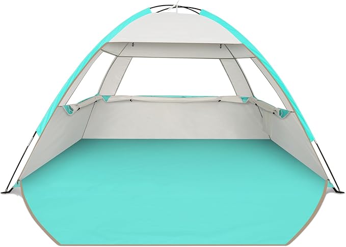Venustas Beach Tent Sun Shelter for 3/4-5/6-7/8-10 Person UPF 50+ UV Protection Beach Canopy Lightweight and Easy Setup Cabana Portable Shade Tent