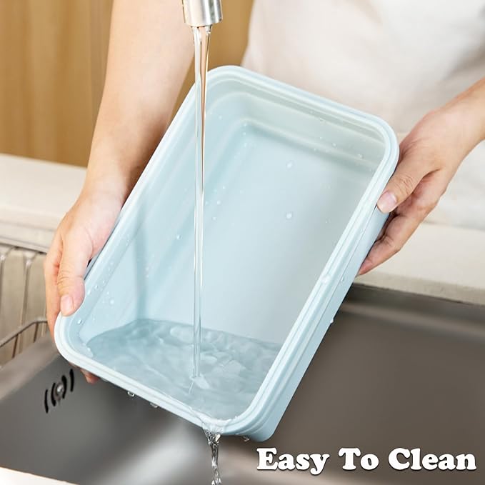 Extra Large Silicone Food Storage Containers with Lids 4 Pack Set 68oz/2000ml Collapsible Meal Prep Lunch Containers Microwave Freezer and Dishwasher Safe