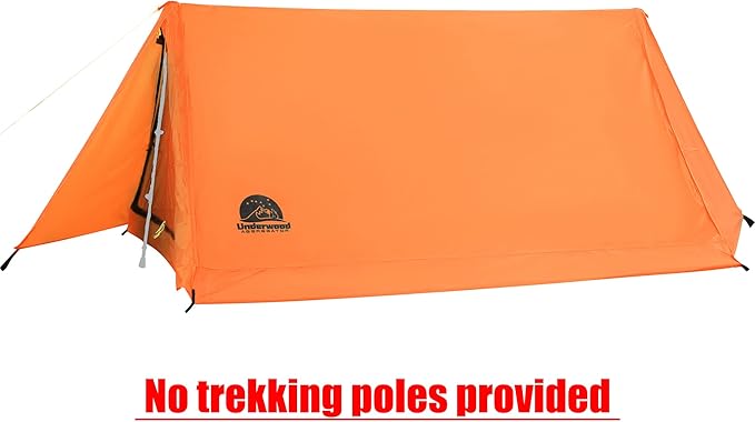 2-Person Trekking Pole Tent for Backpacking - Ultralight A-Frame Backpacking Tent Two Person Waterproof Hiking Tent for Camping Lightweight Camping Tent for Scouts Trekker (No Poles)