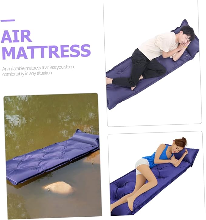 Compact Inflatable Sleeping Pad Self Inflating Camping Mat for Backpacking Hiking Tent and Travel Portable Multi Function Warm Insulation Easy to Store