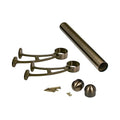 Outwater 2 Diameter x 2 Feet Long Solid Brass Bar Mount Foot Rail Kit – Antique Brass Finish with Domed End Caps