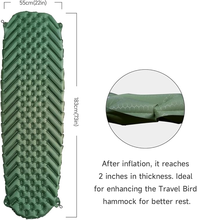 Inflatable Sleeping Pad for Camping Ultralight Sleeping Mat for Backpacking Hiking Hammock Sleeping Pad Pairs Hammocks