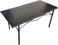 GoTEAM! Portable Heavy Duty Aluminum Roll-Top Table Camping/Tailgating/Beach Instant Table with Carry Bag