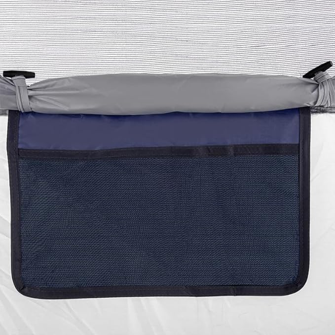 Outsunny Shower Tent Pop Up Privacy Shelter for Camping Dressing Changing Room Portable Instant Outdoor Shower Tent Enclosure w/ 2 Rooms Shower Bag Floor and Carrying Bag Blue