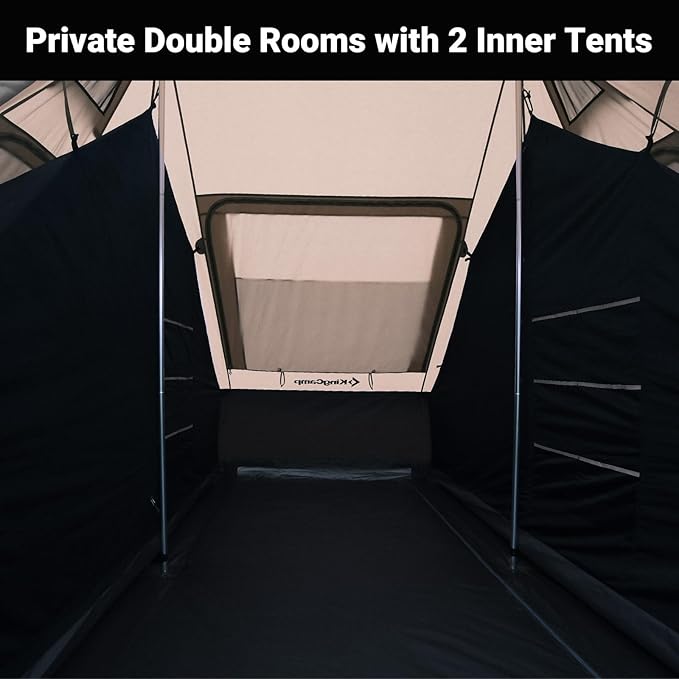 KingCamp Khan Inner Tent for 2 Person Dark Room Tent with High Density Mesh Lightweight Waterproof Windproof for Camping Backpacking Hiking Fishing RV