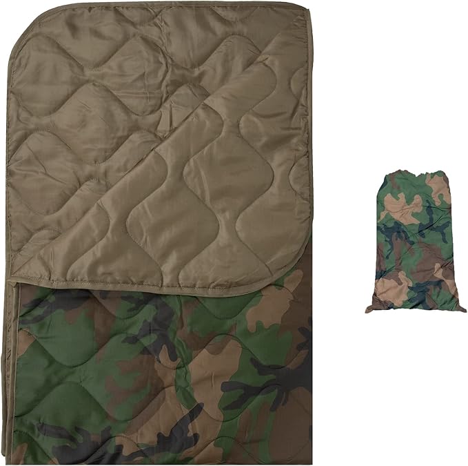 LOOGU Camo Blanket Waterproof Insulation Poncho Liner for Outdoor Camping Hiking Hunting Survival Backpacking Picnicking