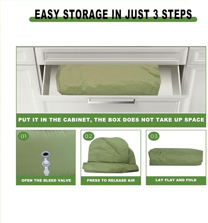 Inflatable Mattress Outdoor Single-Person Portable One-Button Automatic Inflatable Leisure Cushion Suitable for Outdoor Camping Camping Family