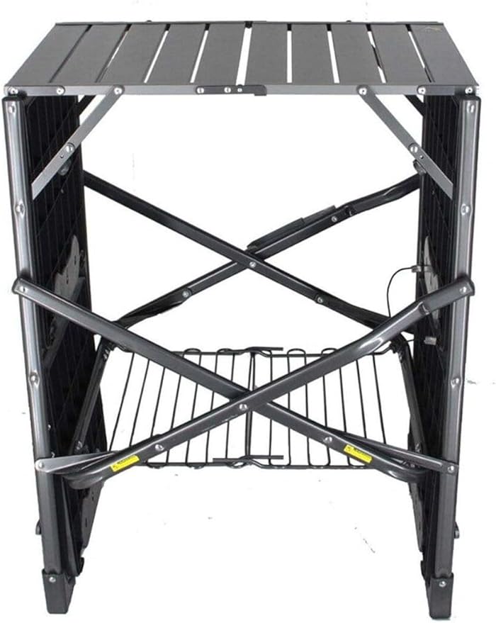 GCI OUTDOOR Slim-Fold Cook Station | Portable Folding Kitchen Table with a Heat Resistant Tabletop 4 Side Tables &amp Storage Rack Perfect for Picnics &amp Camping Trips