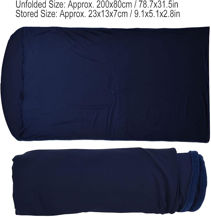 Sleeping Bag Liner Ultralight Polyester Fleece 78.7x31.5in - Soft Comfort Multifunctional Use Ideal for Camping and Travel