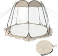 Pop Up Bubble Tent Waterproof Outdoor Instant Canopy Tent with Floor Mat &amp Top Cover 8 Person Screen House for Camping Party Patio Backyard &amp Sports Watching 360 Degree View Khaki