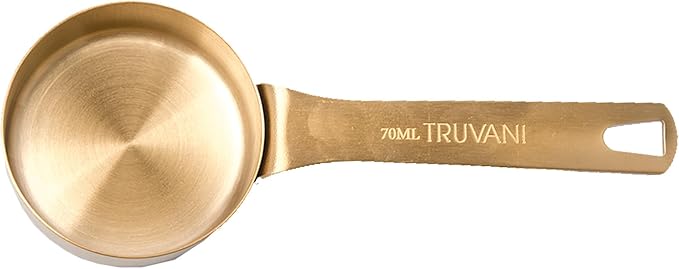 Truvani Golden Metal Scoop (70 ml) - Stunning and Functional Protein - Durable Powder Scoop - Accurately Proportioned Protein Scooper