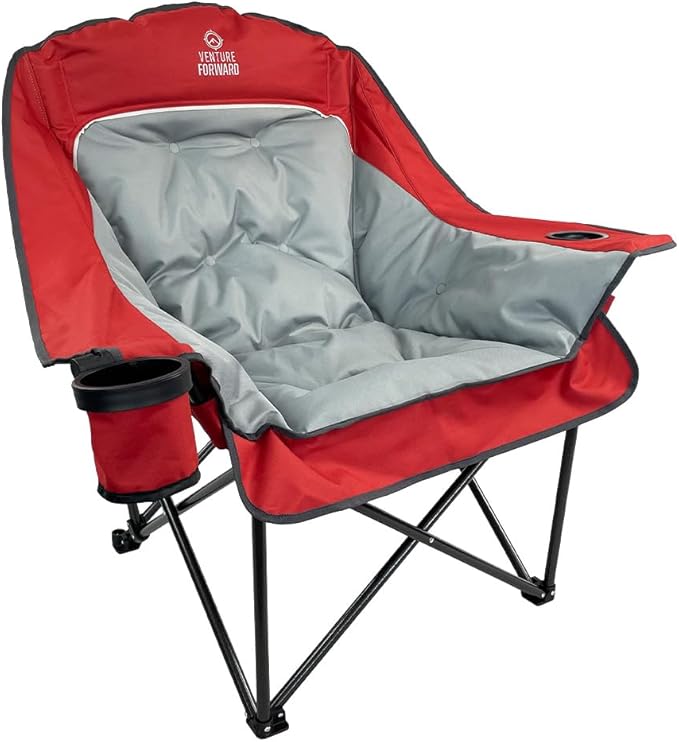Oversized Folding Camping Chair - Portable and Comfortable 400 lbs. Weight Capacity - Perfect for Camping and Outdoor Activities