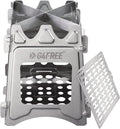 G4Free Camping Stove Portable Wood Stove with Folding Stainless Steel Pocket Backpacking Stove Outdoor Camping Hiking Traveling BBQ