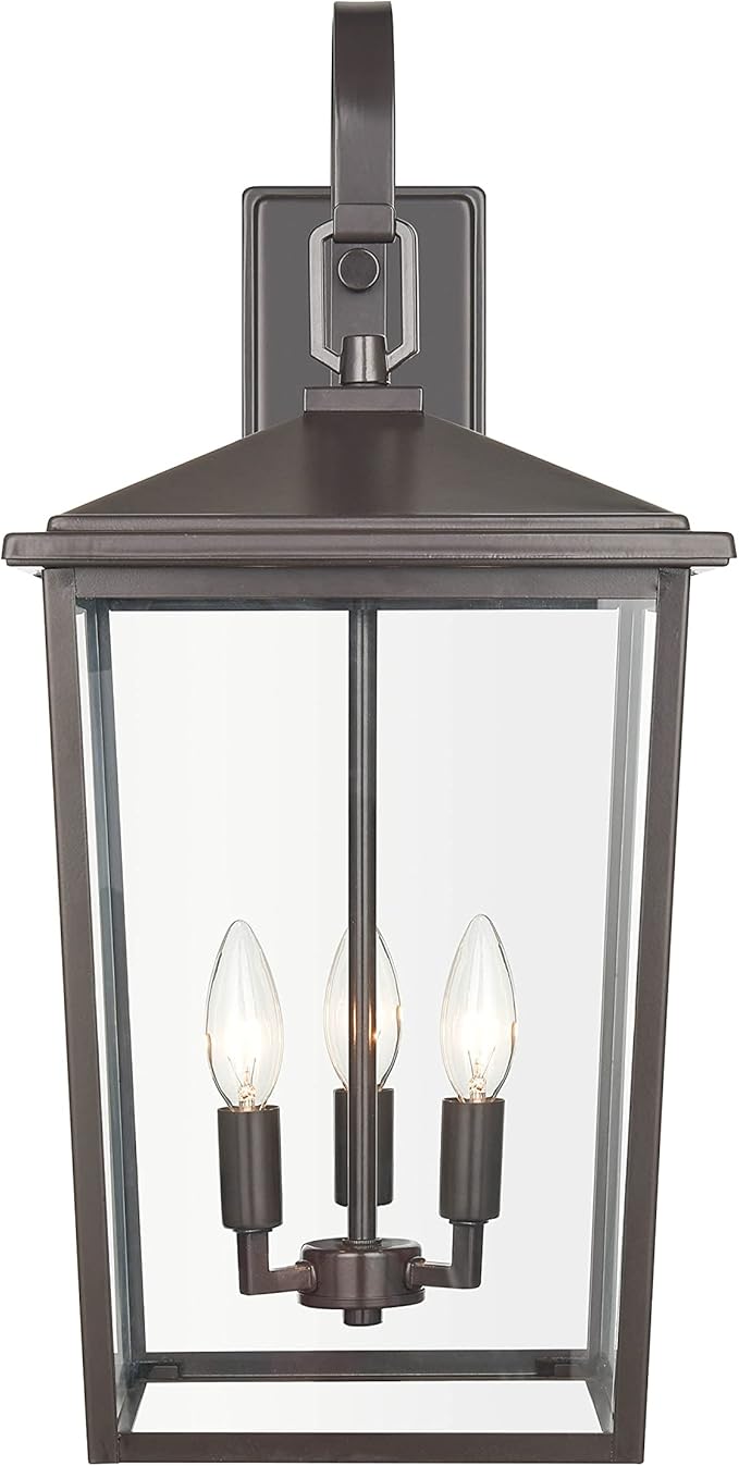 ML Lighting Fetterton - 3 Light Outdoor Wall Sconce 23.5 Inches Tall and 11 Inches Wide - Powder Coated Bronze