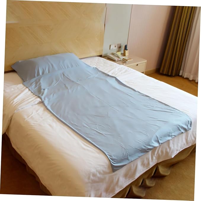 Adult Portable Liner Lightweight Travel Sheet for Hotel Camping Hiking Trains Gray for Clean Bedding